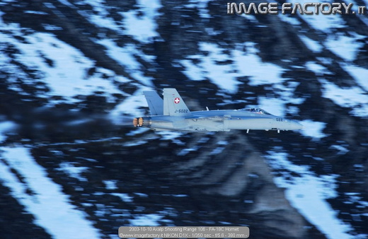 2003-10-10 Axalp Shooting Range 106 - FA-18C Hornet